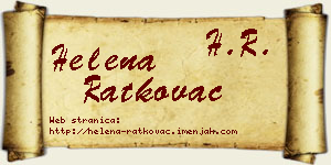 Helena Ratkovac vizit kartica